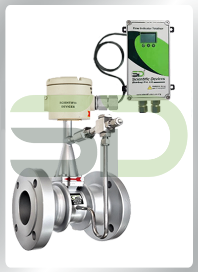 Vortex Flowmeter with Temperature, Pressure Compensation & Remote Indication