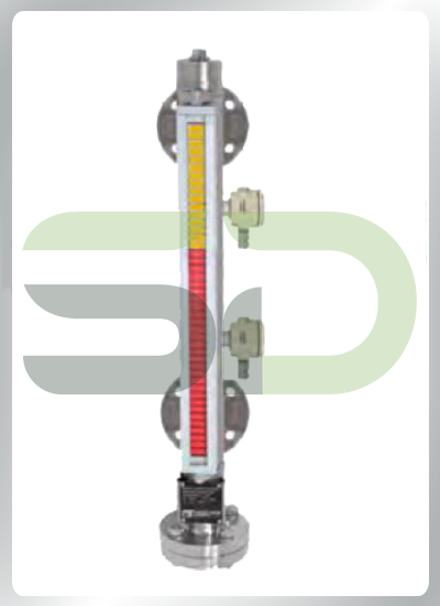Side Mounted Magnetic Level Indicator (Rotoball Type) With High & Low Level Latching Switch