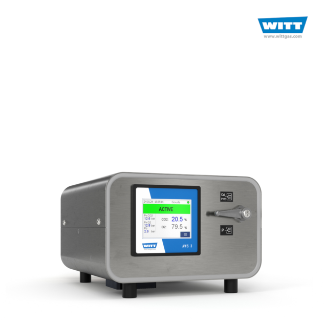 Inline gas analyser with AWS3