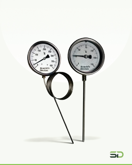 Mercury in Steel Temperature Gauge